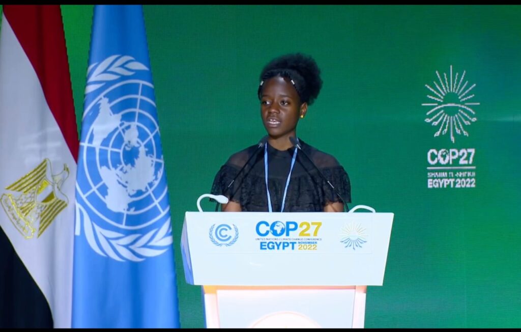 Leah Namugerwa Keynote at COP 27