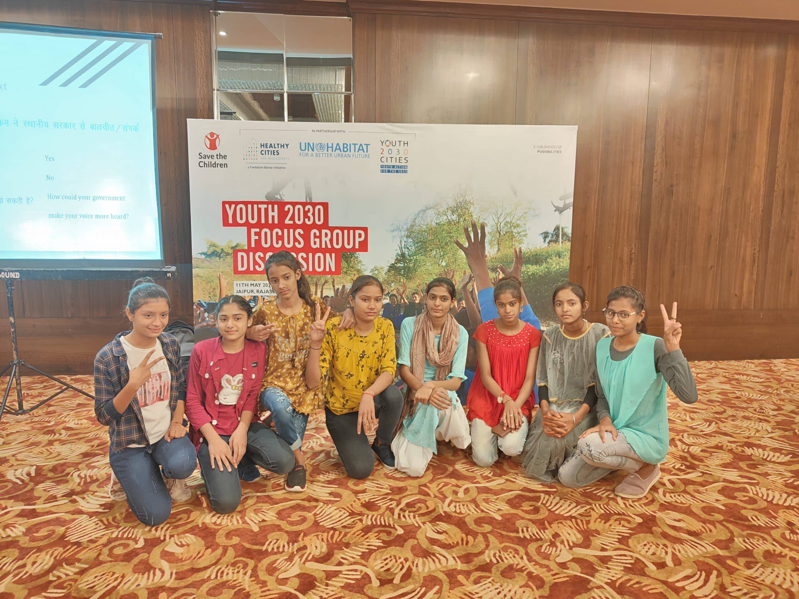 A group picture from a Youth 2030 Cities focus discussion held in Jaipur, India, May 2022. Credits UN-Habitat