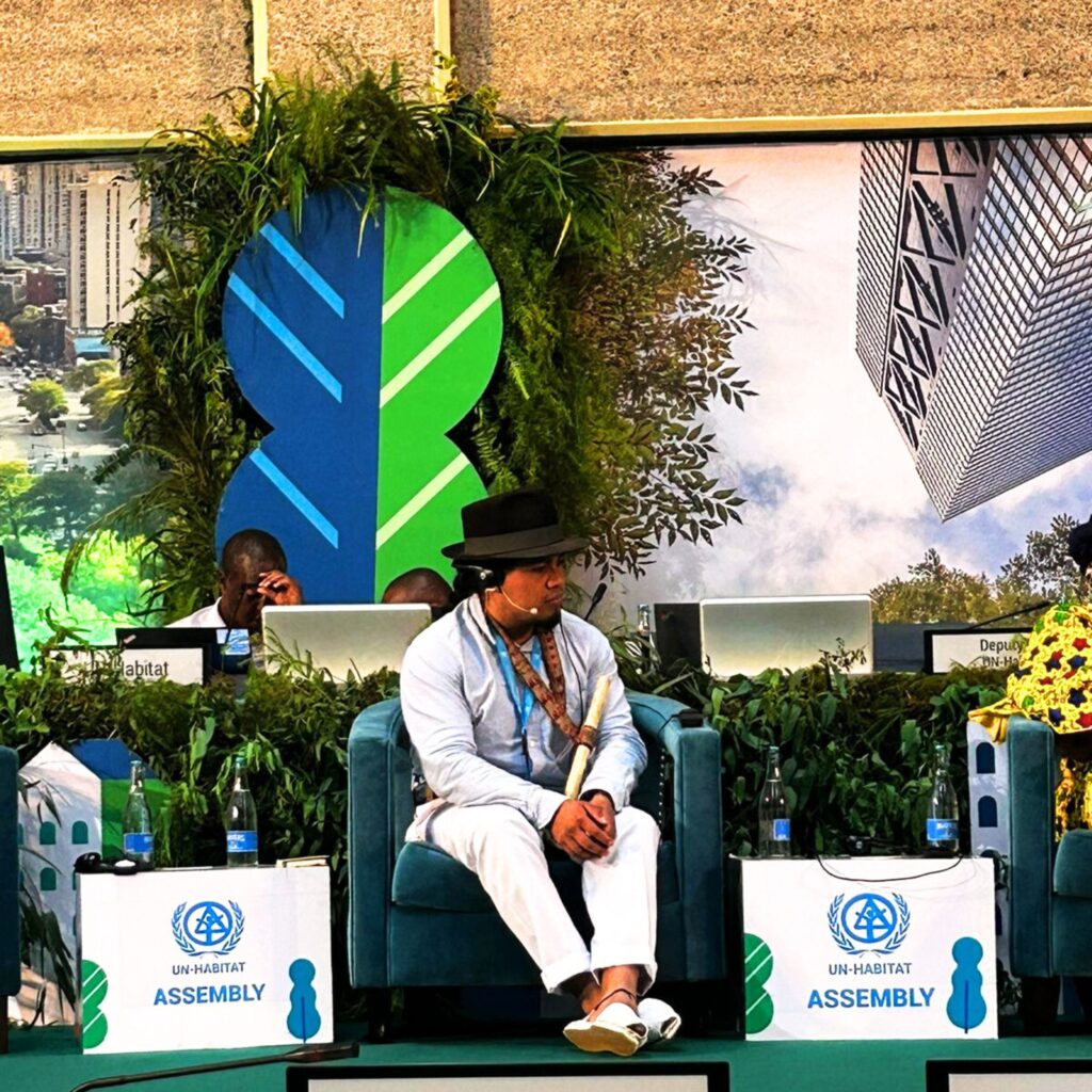 Lenin Zambrano participating in the multistakeholder panel at 2023 UN-Habitat Assembly